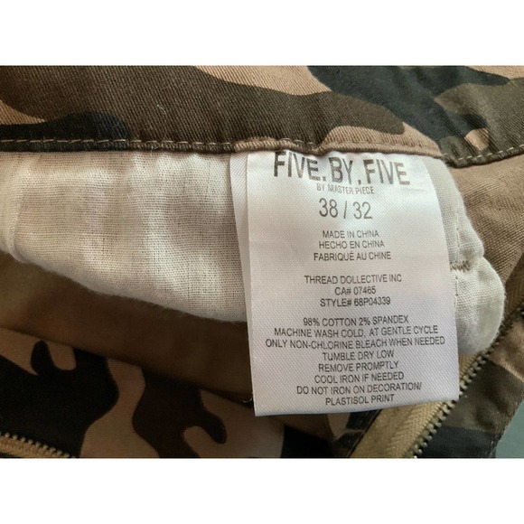 Five by Five camouflage green and brown size 38x32 #1116 - Picture 5 of 5